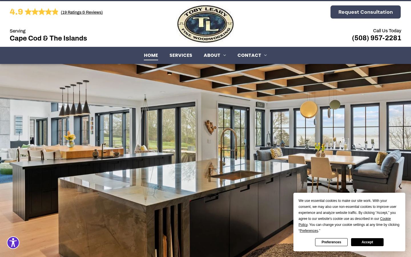 Toby Leary Fine Woodworking / TL Fine Woodworking &middot; HOMEPAGE_SCREENSHOT