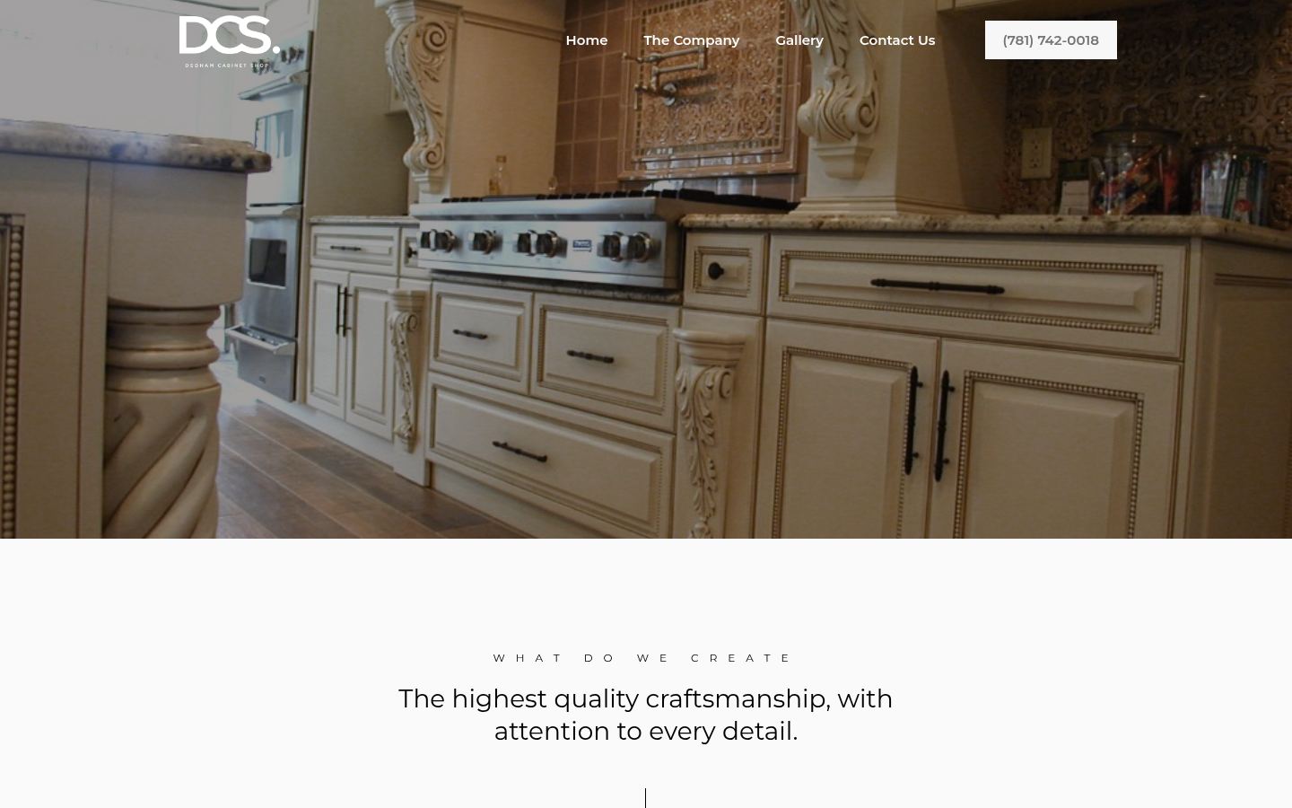Dedham Cabinet Shop &middot; HOMEPAGE_SCREENSHOT