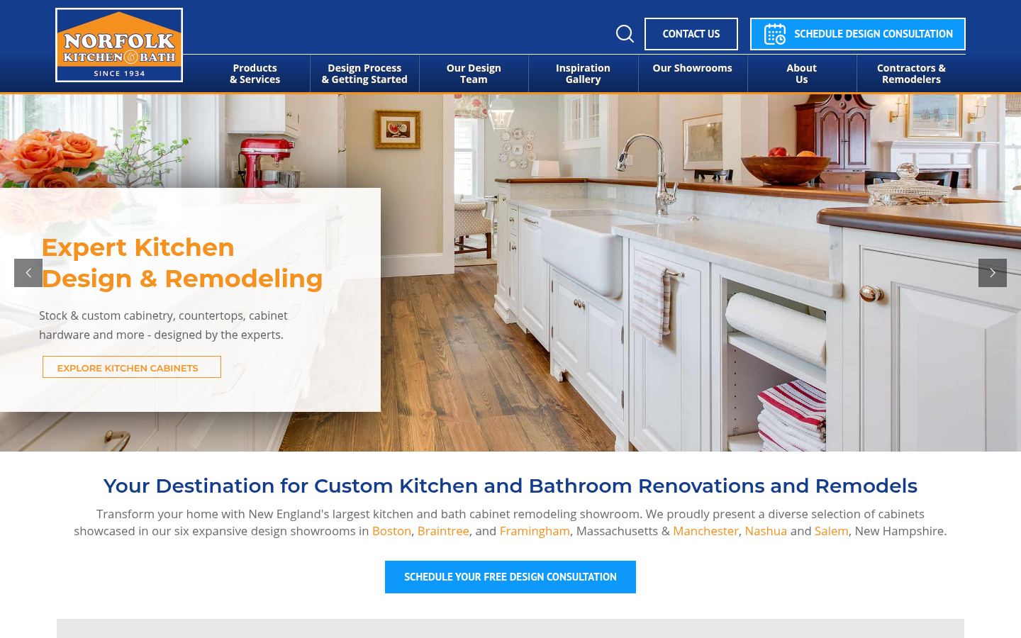 Norfolk Kitchen & Bath &middot; HOMEPAGE_SCREENSHOT