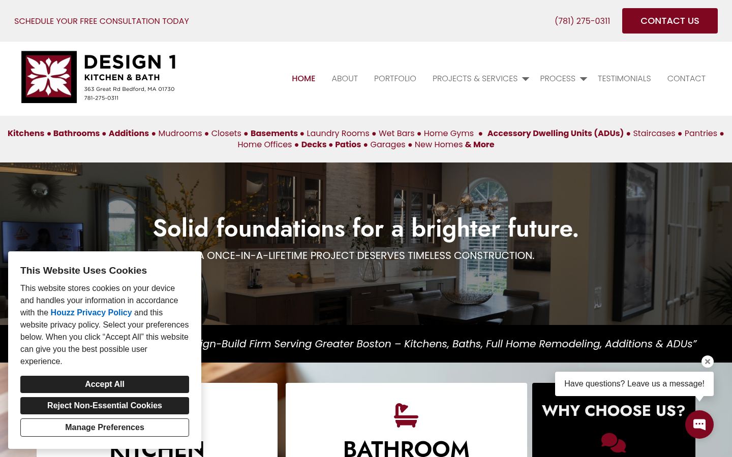 Design 1 Kitchen & Bath &middot; HOMEPAGE_SCREENSHOT