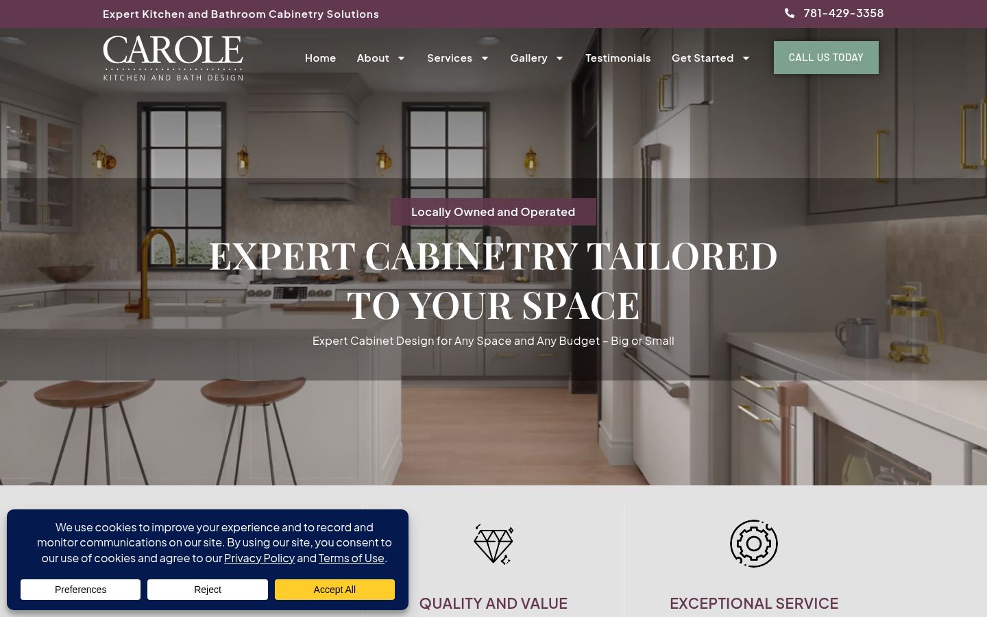 Carole Kitchen & Bath Design &middot; HOMEPAGE_SCREENSHOT